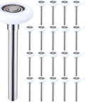 24 Pack White Nylon Garage Door Rollers For 2 Inch Track Replacement Quiet High Load 6200ZZ With Double Seals And 4.7 Inch Stem
