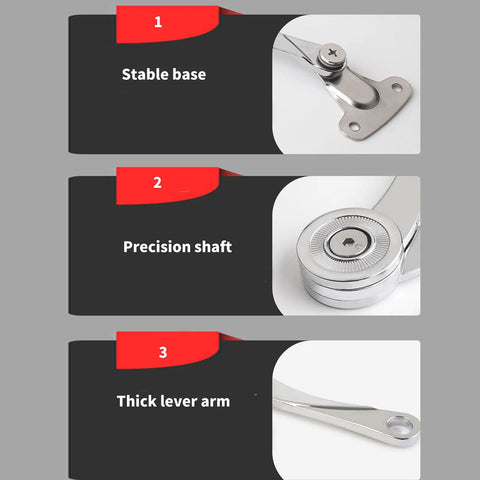 Image showing 2 Pack Heavy Duty Soft Close Lid Hinges For Chest And Cabinet Doors, featuring stable base, precision shaft, thick lever arm.