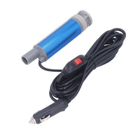 Jiawu 12V Electric Oil Transfer Pump For Construction Machinery. Features Fast Stainless Steel Build, Integrated Filter, Durable Seals, And Powerful Motor. High Flow Rate At 12 Liters Per Minute. Quiet Operation. Perfect For Diesel Fuel, Hydraulic Fluid,