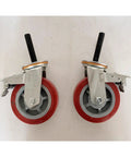 Heavy Duty Threaded Stem Casters With M20 Locking Swivel Wheels For Trolleys And Workshop Gear Smooth Silent Roll Pack Of Four