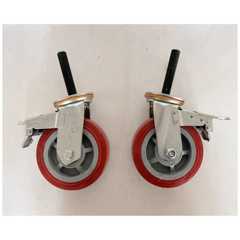 Heavy Duty Threaded Stem Casters With M20 Locking Swivel Wheels For Trolleys And Workshop Gear Smooth Silent Roll Pack Of Four