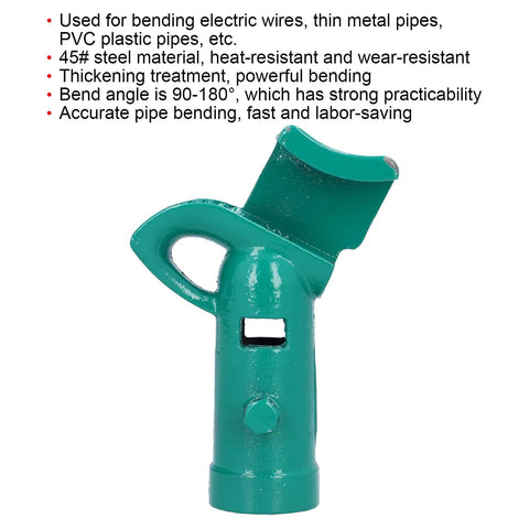 Pro 3/4 In Tube Bender And Pipe Former crafted From Heavy Duty 45# Steel for bending PVC and metal pipes 90 to 180 degrees.
