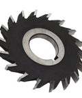 18-tooth high-speed steel face milling cutter disc, 100 mm diameter with central bore for metal and woodworking