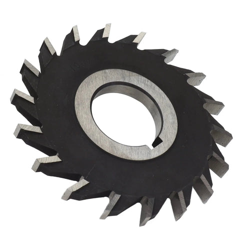 18-tooth high-speed steel face milling cutter disc, 100 mm diameter with central bore for metal and woodworking