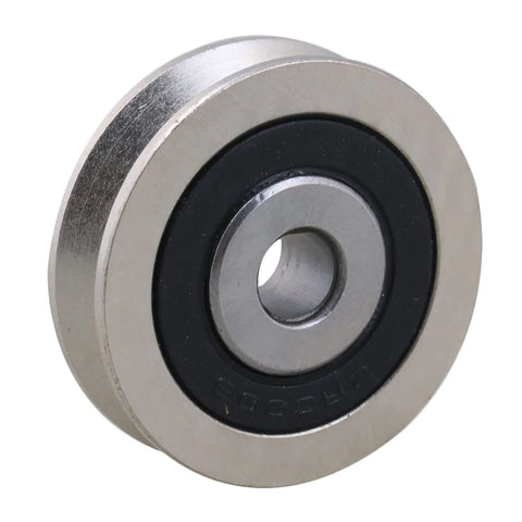 2 Pack Deep V Shaped 6x30x8mm Metal Sealed Bearings For Rail Guides, Pulleys, And Linear Motion Systems, Steel Ball Rolling Wheel Set