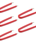 Heavy Duty IC Puller And Chip Extractor Kit Featuring Stainless Steel Construction And Insulated Vinyl Grip To Safely Remove Pin Components Without Static Nonsense Includes 5 Legit Essential Tools, five red insulated tools.