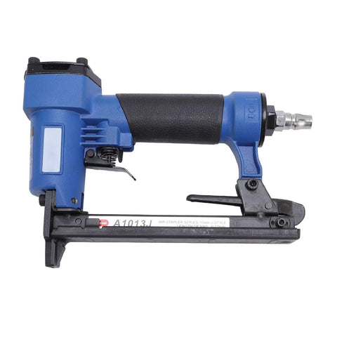 Heavy Duty Pneumatic Brad Nailer 20 Gauge side view showcasing grip and precise firing mechanism for trim jobs.