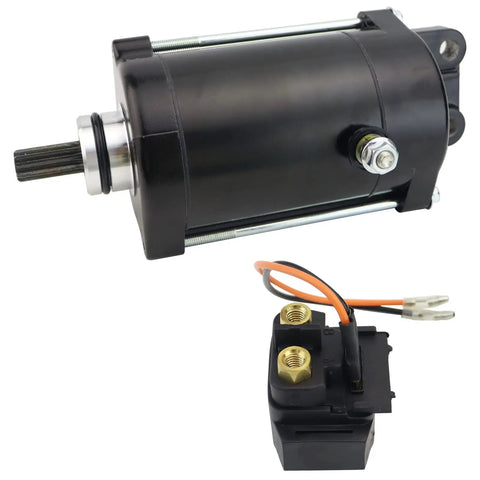 Starter Motor And Solenoid Relay For Yamaha WaveRunner VX1100 Series 1052cc Direct Drop-In Replacement 2005-2015, part 6D3-81800-00