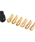Six Piece Collet Chuck Sleeve Kit 1mm To 3.2mm Capacity With M8x0.75 Cap Fits Tools, brass sleeves and black cap
