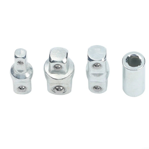 Heavy Duty Chrome Vanadium Ratchet Drive Converter Socket Adapter Kit For Car And Appliance Repair Fits 1/4 To 3/8 And 1/2 Inch Drives With Four Piece Set That Is Absolute Slang Perfect For Any Gnarly DIY Fix It Yourself Project, four chrome socket adapters