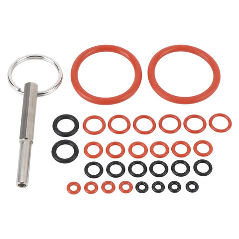Tough As Nails 20 Piece High Grade Silicone Gasket O Ring Repair Kit Including Dedicated Removal Tool Key Plus Waterproof Design To Halt Coffee Maker Drips And Extend Lifespan While Keeping Your Home Brew Crisp And Leak Free Always. 20 silicone O rings and steel removal tool