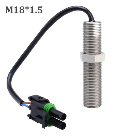 M18*1.5 Magnetic Pickup MPU Speed Sensor For Rotational Generators And Diesel Engines Beefy Heavy Duty Anti Vibration RPM Sensor Replacement Part For Industrial Machinery Power Units And Portable Generators