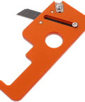 Orange hand planer block plane for edge trimming and chamfering, 8mm blade, manual woodworking tool, corner shaping, adjustable blade