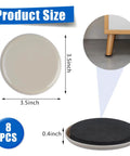 Heavy Duty Round Furniture Sliders 8 Pack, 3.5 Inch Reusable Moving Sliders For Carpet, Easy Glide For Couches Beds And Armoires