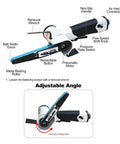 20mm Air Belt Sander Workhorse for Heavy Duty Woodworking, showcasing features like non-slip handle and adjustable angle.