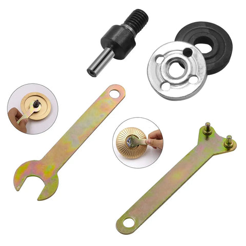 Must Have Ten Pack Drill To Angle Grinder Adapter Kit With Lock Nut Flange Wrench 6mm And 10mm Arbor Mandrels