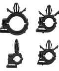 Push Mount Car Wire Clips Kit 40 Pack Assorted Sizes showing 8.5mm, 11mm, 14mm, 20.5mm nylon clips for universal auto use.