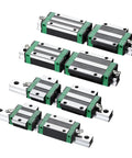 Beefy Heavy Duty Linear Rail Slide Kit For Precision Equipment And DIY Builds 100 200 300 400 500 600 800mm Aluminum Anodized Rails With Carriage Blocks HG15 HG20 HGW30 Rock Solid Performance For CNC Tables 3D Printers Stands And Automation, stacked views