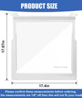 Glass Refrigerator Shelf 18 Inch Wide 17.45 Deep 1.57 Tall Replacement Part For Standard Freezers And Fridges Heavy Duty Tempered