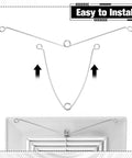 Easy install view of Six Pack Recessed Light Spring Clips Set, Heavy Duty Silver Torsion Clips For Recessed Fixtures, Durable Metal Trim Clips For Bathroom Fans, Ceiling Exhaust, Shower Lighting, Vanity Fixtures, Easy Install, Snug Fit.