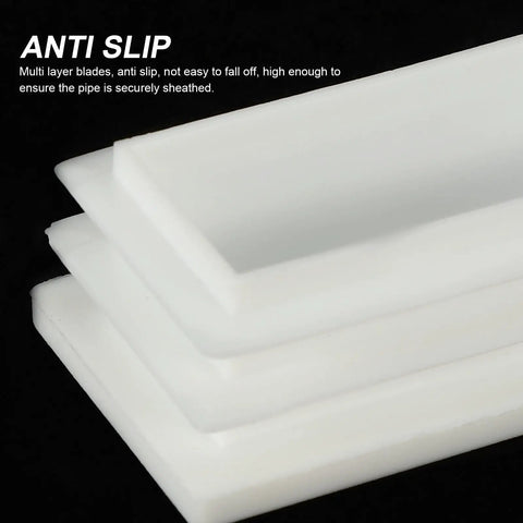 White Plastic Square Table Leg Glide Caps 20 Pack Chair Foot Plugs stacked view