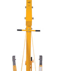 Front view of Heavy Duty Steel Engine Hoist With Telescoping Legs And Adjustable Boom Supporting 6000 Lb for garage lifting.
