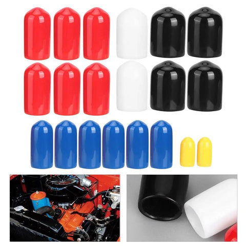 Vacuum Connector Kit For Car Maintenance With 20 Piece Assortment And Pro Grade 1/8 Inch, 3/16 Inch, 1/4 Inch, 3/8 Inch, And 5/16 Inch Vacuum Line Connectors Plus Oil Drain Compatibility For Carburetor Hoses And Engine Lines in multiple colors top view
