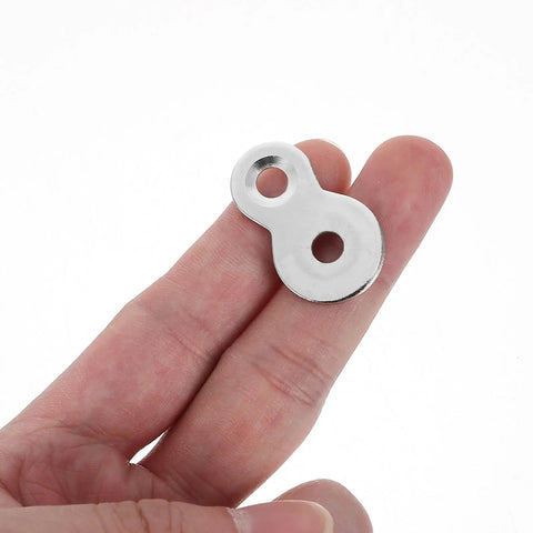 Heavy Duty Dual Hole Rock Solid Desk Fasteners With Screws Clips 30 Pcs Iron Tabletop Connectors Prepunched No Burrs