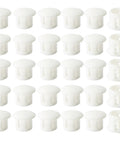 30 Pack 8mm White Plastic Hole Plugs With Snap In Locking End Caps For Furniture Fencing Posts And Pipes Durable Nylon Construction