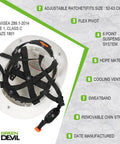 Full Brim Vented Construction Hard Hat OSHA Approved For Men Women Lightweight HDPE Safety Helmet With 6 Point Adjustable Ratchet