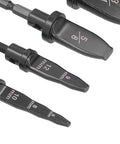 Heavy Duty Copper Pipe Expander Set With Hex Handle And Seven Flaring Bits For Air Conditioner Repair High Speed Steel Expansion Tool 5/8 to 7/8 in flaring bits close-up.
