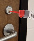 Applying Graphite Garage Door And Lock Lubricant 60ml Oil Free Powder Formula For Sliding Doors And Hinges to door lock