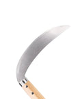 Mikadukigama Grass And Weeding Sickle with 7 inch stainless curved blade and 14.25 inch wood handle for lawn edging and garden clearing