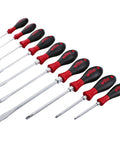 SoftFinish X Heavy Duty Slotted And Phillips Screwdriver Set With Cushion Grip Handles And Direct Molded Blades Displayed