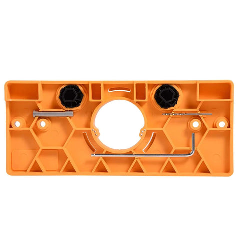 Respicefinem 35mm concealed hinge jig drill guide, orange engineering plastic for woodworking