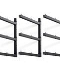 Heavy Duty Wall Mounted Lumber Storage Rack, 3 Tier Garage And Indoor Wall Shelving, Wood Organizer With 500 Lb Per Shelf Capacity, Black, 3 Pack Ideal For Heavy Duty Use installed