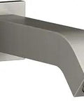 Slick Loure Shower Arm With Flange, 8.5 Inch Reach, 1/2 Inch NPT Connection, displayed in sleek metallic finish, side view