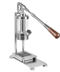 Top Shelf Manual Lever Espresso Maker Built From Heavy Duty 304 Stainless Steel with Ergonomic Wood Grip and Gauge