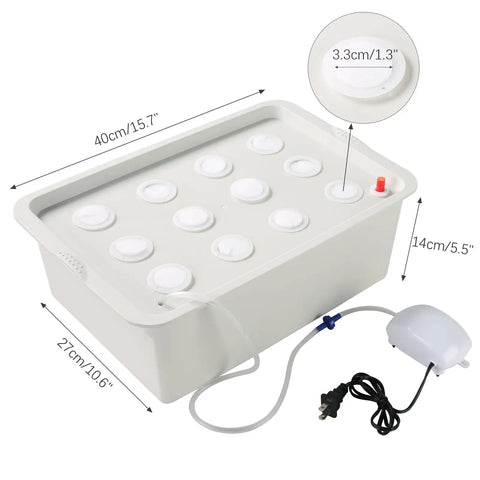 Hydroponic Growing Kit With Air Pump 12 Hole Soilless Grow Box For Herbs Lettuce And Veggies Indoor Garden Cabinet