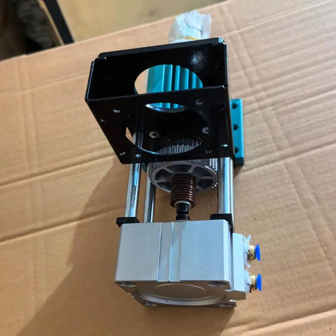 Rock Solid BT30 Pneumatic Semi Automatic Tool Changing Spindle For Heavy Duty CNC Mills Plus Engravers With Hella Fast Swap Capability And Zero Hassle Operation, showing the spindle assembly from above.