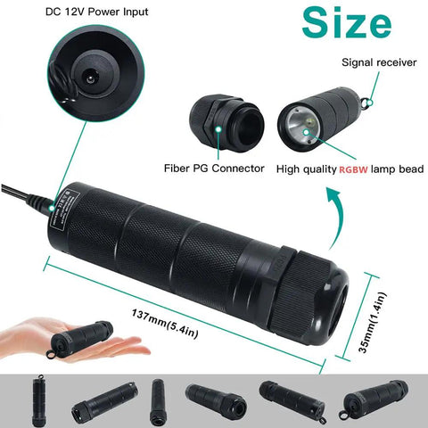 Compact Starlight Headliner Fiber Optic Lights Kit With Two Hundred Fibers Six Point Five Feet Long Six Watt Mini Size Engine