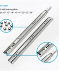 Pro Grade Kitchen Cabinet Drawer Slides With Nylon Wheel Runners 250mm To 600mm Powder Coated Roller Rails For Smooth Quiet Glide