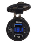 Heavy Duty Battery Box With Usb And Usb C Charging Ports And Built In Voltmeter For Group 24 27 31 Cells showing USB ports and digital voltmeter
