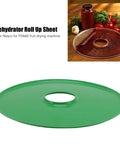 Top Tier Food Grade Silicone Dehydrator Sheet, vibrantly green and round, designed for FD660 fruit dryer machine.