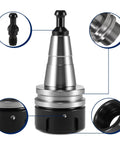 Pro Grade ISO30 ER32 Collet Chuck G2.5 Balanced Tool Holder 30000Rpm High Speed Milling Lathe Adapter close-up with pull stud.