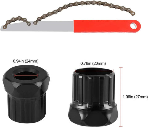 Three Pack Bike Cassette Removal Tools Kit With Chain Whip Tools And Lockring Nut Tool For 7 To 12 Speed Chains Pro Grade