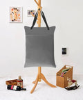2 Pack Large Wet Dry Bag For Cloth Diapers Waterproof Hanging Organizer with zipper, 25x18 inches, grey color.