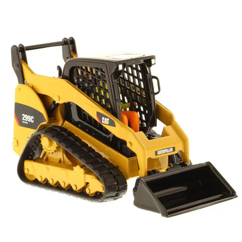 299C Compact Track Loader Model Diecast Collectible From Core Classics Series with yellow finish and operator figure