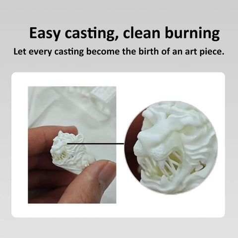 Game Changing Castable Jewelry Resin For Dlp Lcd 3D Printers 405Nm Uv Curing High Wax Blend No Sweat Burnout With Killer Resolution Smooth Workflow White 500G