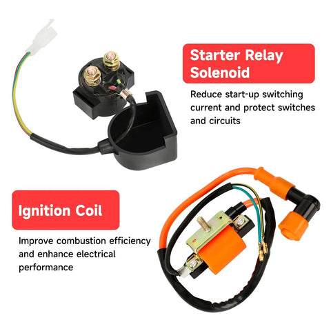 Ignition Coil CDI Box Starter Solenoid Relay Voltage Regulator For Taotao Coolster 110cc 125cc Chinese ATVs Quads